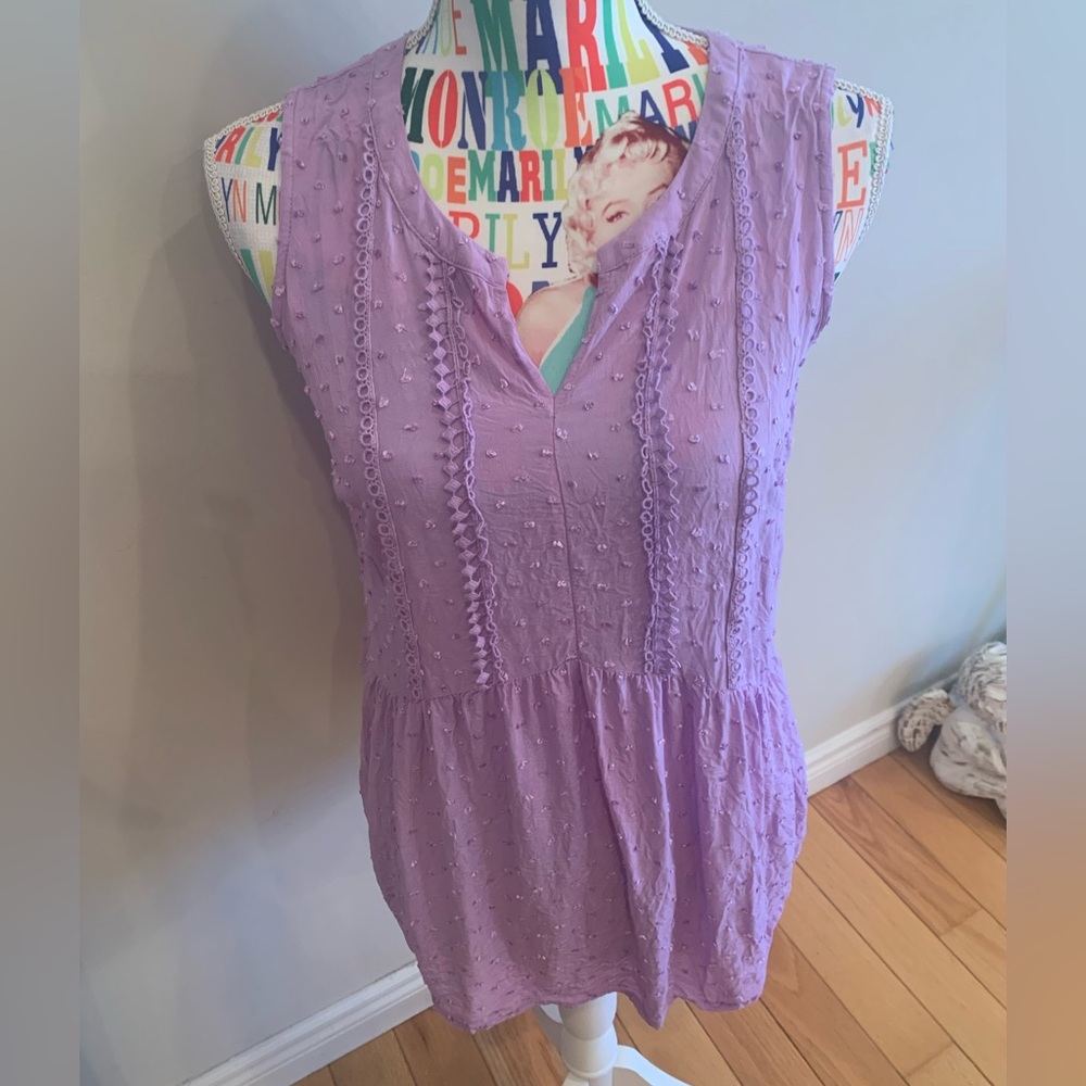 Northern Reflections Purple Sleeveless Blouse